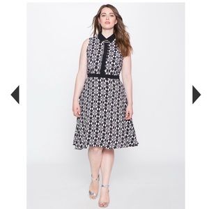 Printed Fit and Flare Dress NWT